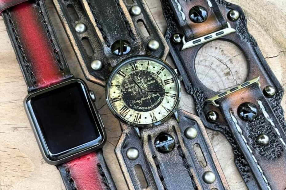 Collection of best leather watch bands showing handcrafted quality and unique design variations